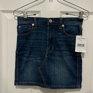 Dark Denim Mini Free People Denim Mini Skirt Juniors NWT Size 24 Color Sparrow